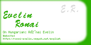 evelin ronai business card